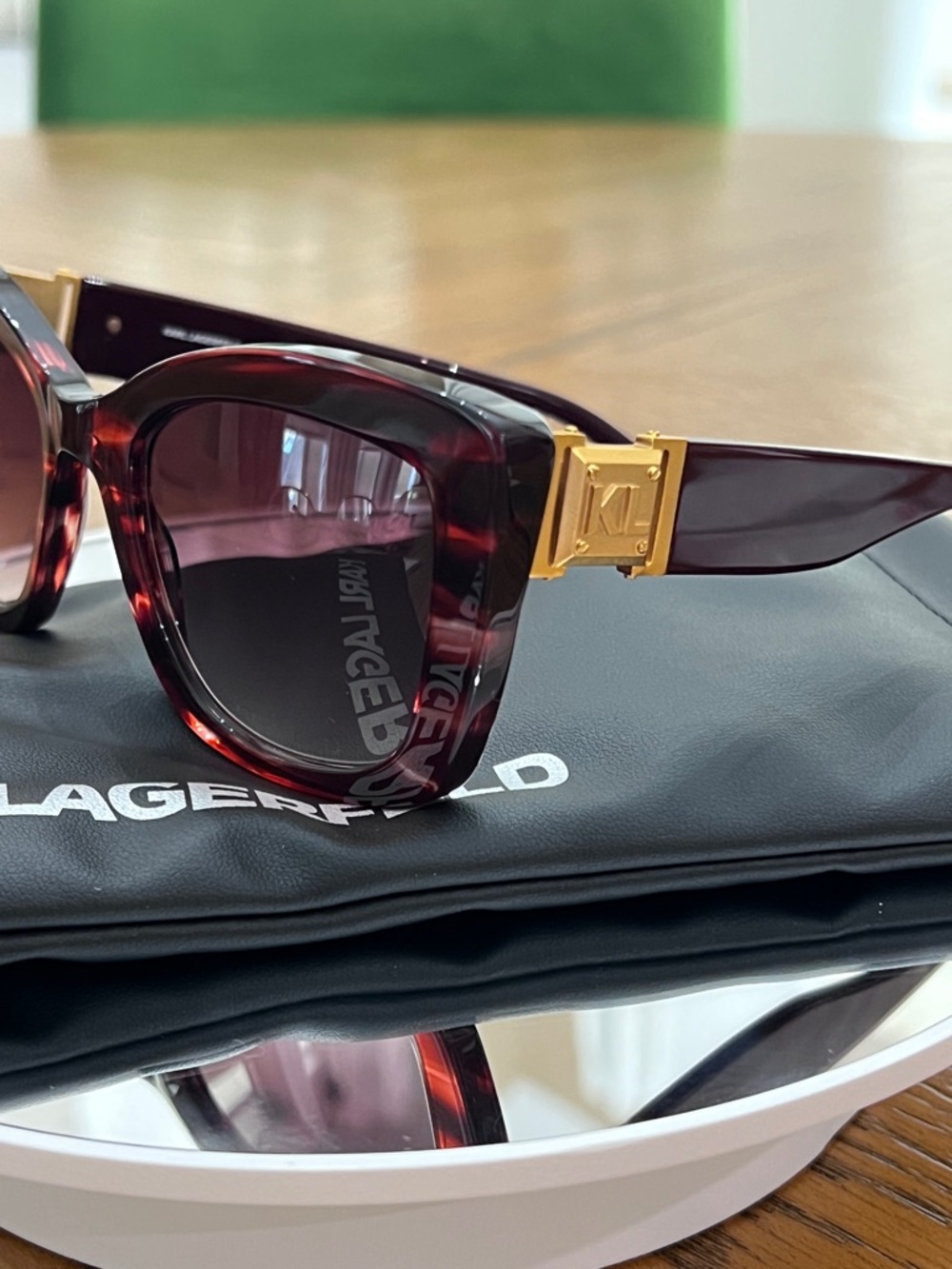 Karl Lagerfeld  Burgundy Tortoiseshell FULL INCLUSION